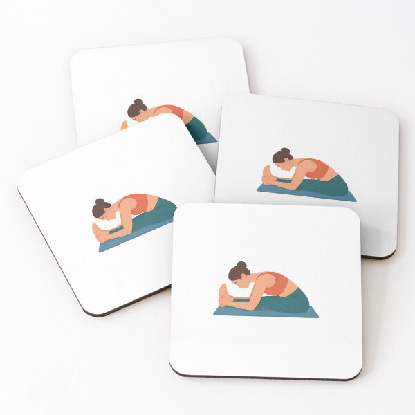 Item preview, Seated Forward Bend Yoga Illustration designed and sold by Fitnessandyoga.
