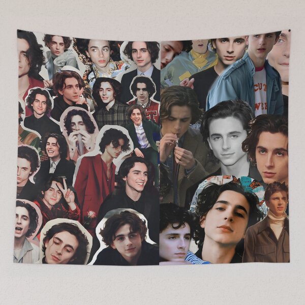 Item preview, Timothée Chalamet Collage – Fashion & Film Inspired Portrait Design designed and sold by Underhillboon.
