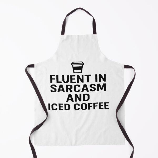 Item preview, Fluent in Sarcasm and Iced Coffee – Minimalist Typography Quote Design designed and sold by Rockz-Fashion.