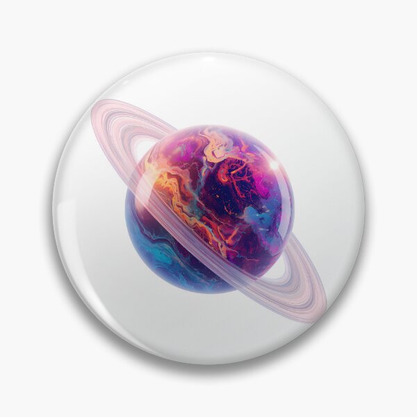 Item preview, Neon Ringed Planet designed and sold by PING 999 STUDIO.