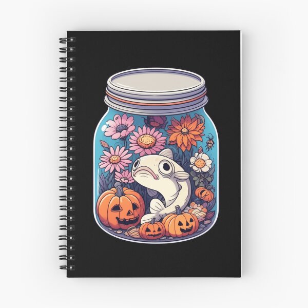 Item preview, Anime Catfish in Candy Jar – Funny Chibi Catfish with Flowers, Insects, and Halloween Pumpkins designed and sold by ColorSplash123.