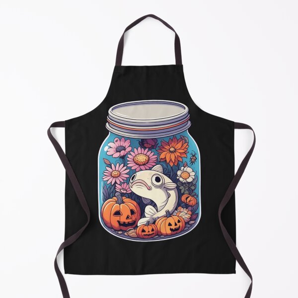 Item preview, Anime Catfish in Candy Jar – Funny Chibi Catfish with Flowers, Insects, and Halloween Pumpkins designed and sold by ColorSplash123.