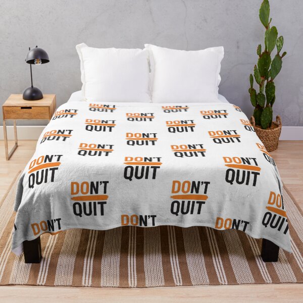 Item preview, Don’t Quit Motivational Fitness Quote designed and sold by Fitnessandyoga.
