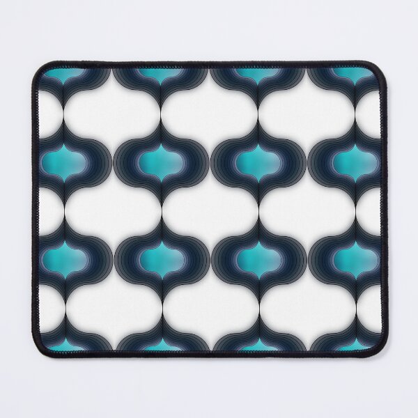 Item preview, Modern Ogee Pattern Wall Art | Retro Gradient Blue Teal Geometric Print | Mid-Century Moroccan Inspired Home Decor designed and sold by dblten-mnl.