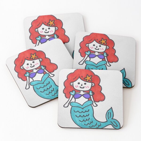 Item preview, red-haired mermaid designed and sold by Tunganh2shop.