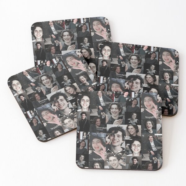 Item preview, Timothée Chalamet Collage – Black & White Aesthetic with Quotes designed and sold by Underhillboon.