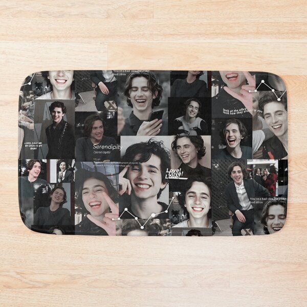 Item preview, Timothée Chalamet Collage – Black & White Aesthetic with Quotes designed and sold by Underhillboon.