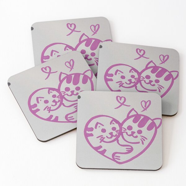 Item preview, double cat heart designed and sold by Dungdungshop.