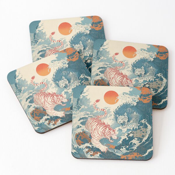 Item preview, Artistic Tiger and Lion Tough,Japanese Art  designed and sold by foxstudio2000.