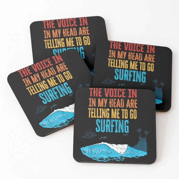 Item preview, The voice in my head are telling me to go surfing funny designed and sold by SophieRober.