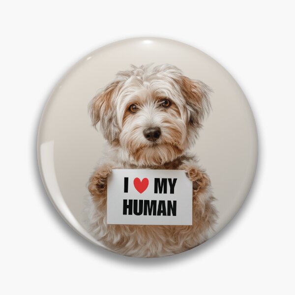 Item preview, Cute Dandie Dinmont Terrier dog with Signboard I love my Human  designed and sold by LazyOwlStore.