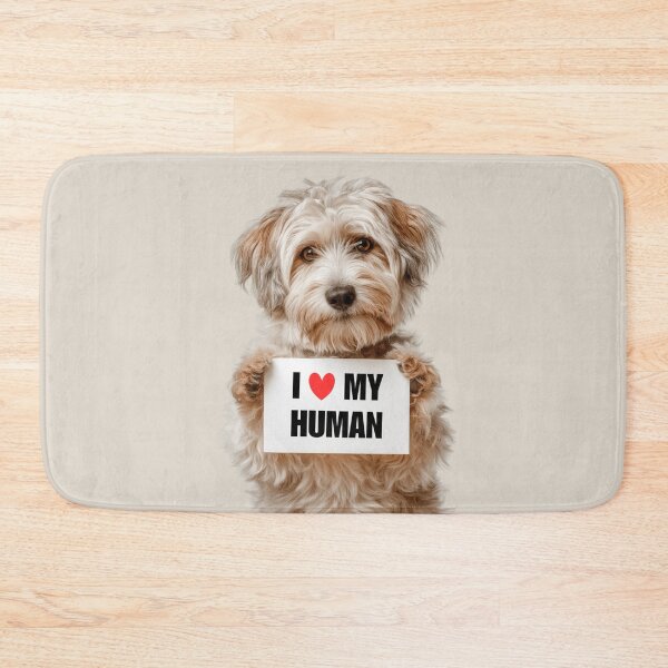 Item preview, Cute Dandie Dinmont Terrier dog with Signboard I love my Human  designed and sold by LazyOwlStore.
