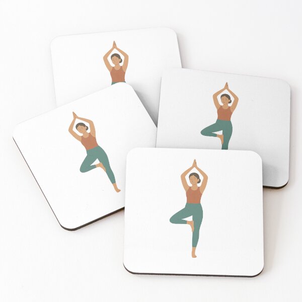 Item preview, Tree Pose Yoga Illustration designed and sold by Fitnessandyoga.