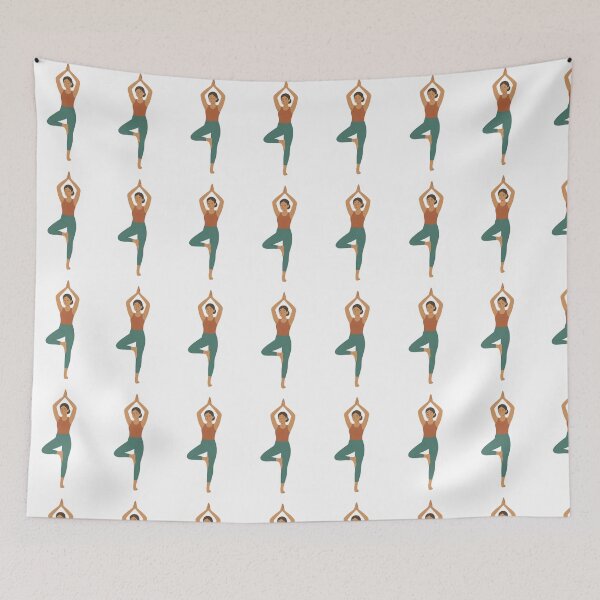 Item preview, Tree Pose Yoga Illustration designed and sold by Fitnessandyoga.