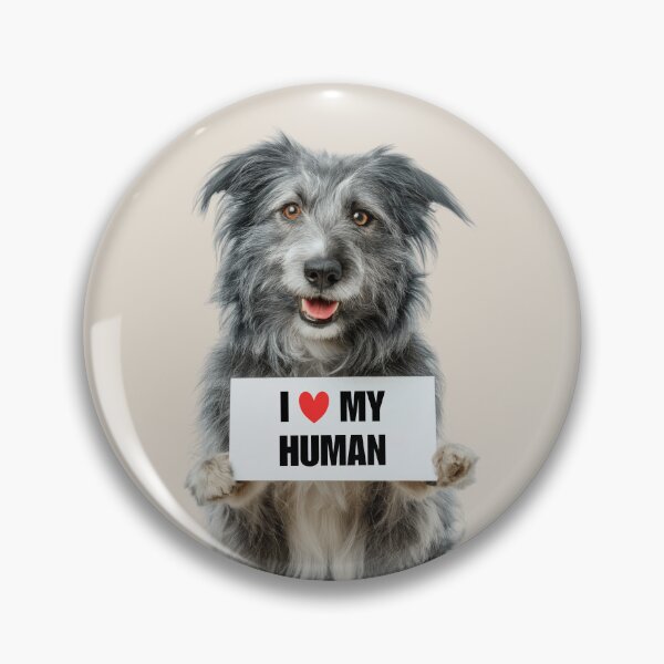 Item preview, Cute Pyrenean Shepherd dog with Signboard I love my Human  designed and sold by LazyOwlStore.