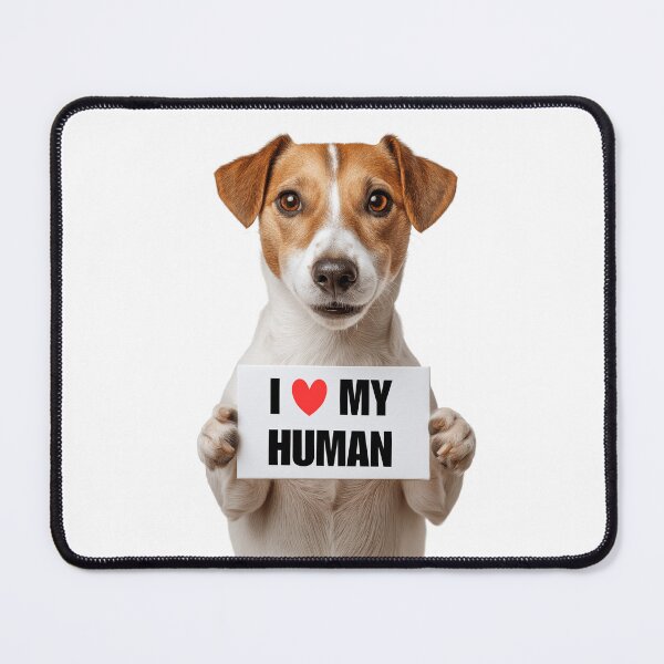 Item preview, Cute Harrier dog with Signboard I love my Human  designed and sold by LazyOwlStore.