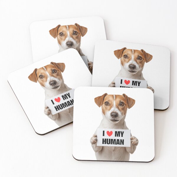Item preview, Cute Harrier dog with Signboard I love my Human  designed and sold by LazyOwlStore.