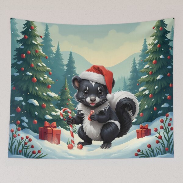 Item preview, Cute Christmas Skunk Cartoon designed and sold by nicky2342.