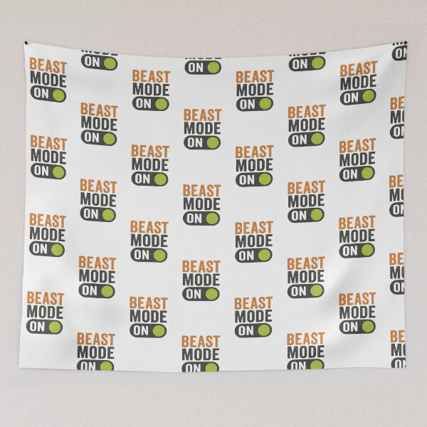 Item preview, Beast Mode On Fitness Quote designed and sold by Fitnessandyoga.