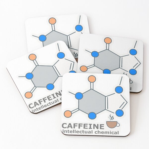 Item preview, Caffeine Molecule – Coffee Study Fuel Sticker designed and sold by Dark-eyed-Junco.