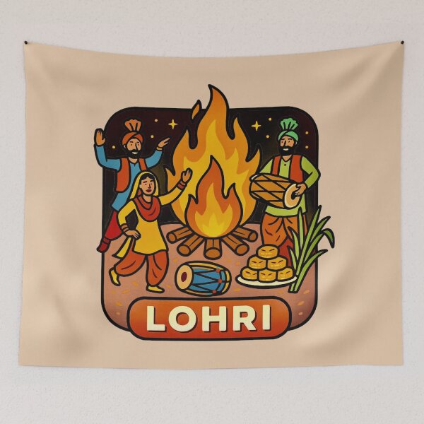 Item preview, Lohri Festival - Punjabi Bonfire designed and sold by Myra365Art.
