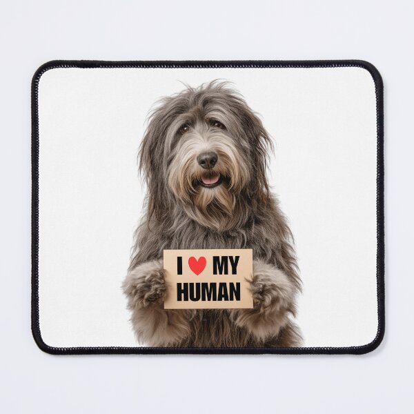 Item preview, Cute Bergamasco Sheepdog with Signboard I love my Human  designed and sold by LazyOwlStore.