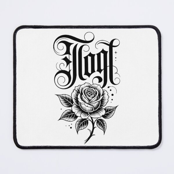 Item preview, Gothic Rose Typography designed and sold by StormVape.