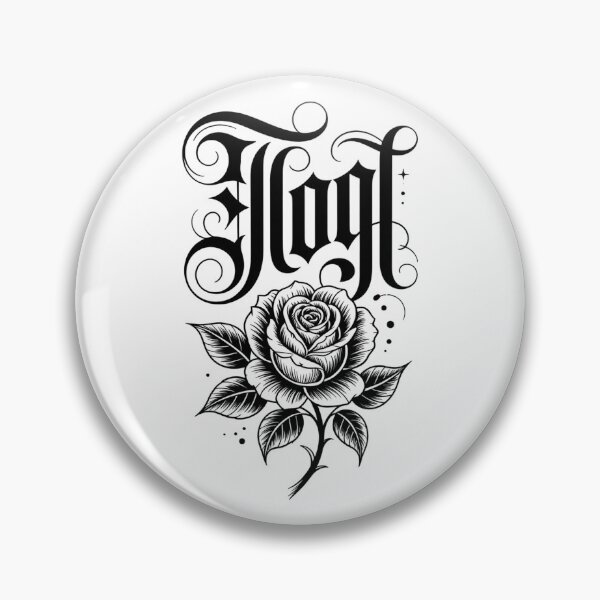 Item preview, Gothic Rose Typography designed and sold by StormVape.