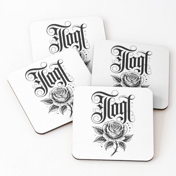 Item preview, Gothic Rose Typography designed and sold by StormVape.