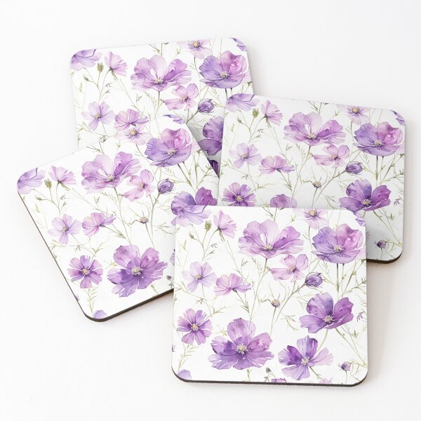 Item preview, Purple Cosmos Watercolor Painting designed and sold by CoolPixels.