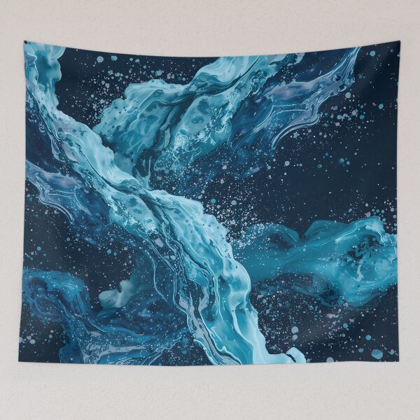 Item preview, Pale Blue Paint Splash Wallpaper designed and sold by PING 999 STUDIO.