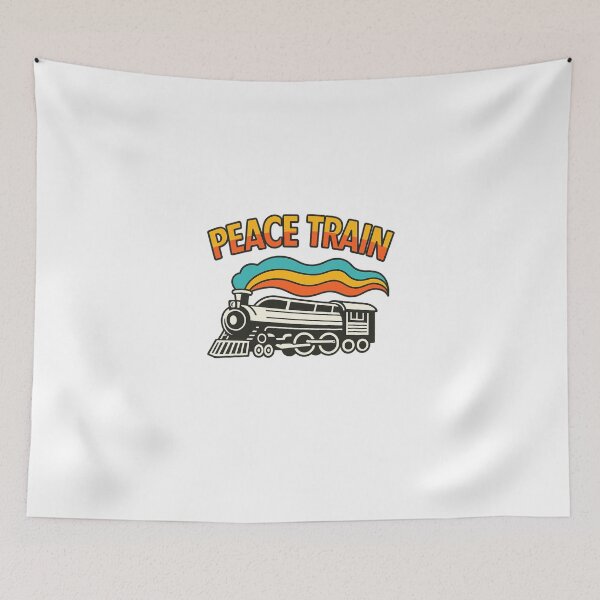 Item preview, Peace Train Retro Locomotive Graphic – Vintage Hippie 70s Groovy Design designed and sold by Fleetwood1994.