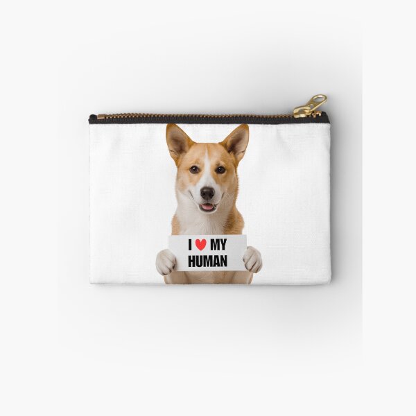 Item preview, Cute Canaan dog with Signboard I love my Human  designed and sold by LazyOwlStore.