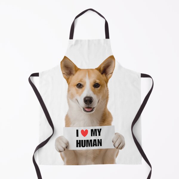 Item preview, Cute Canaan dog with Signboard I love my Human designed and sold by LazyOwlStore.