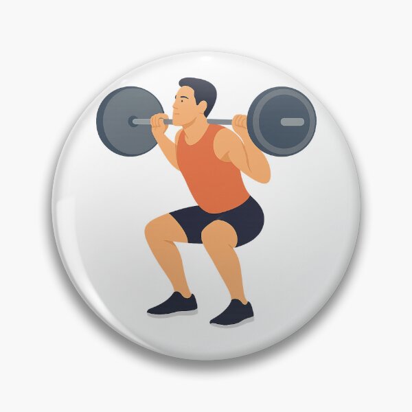 Item preview, Barbell Squat Workout Illustration designed and sold by Fitnessandyoga.