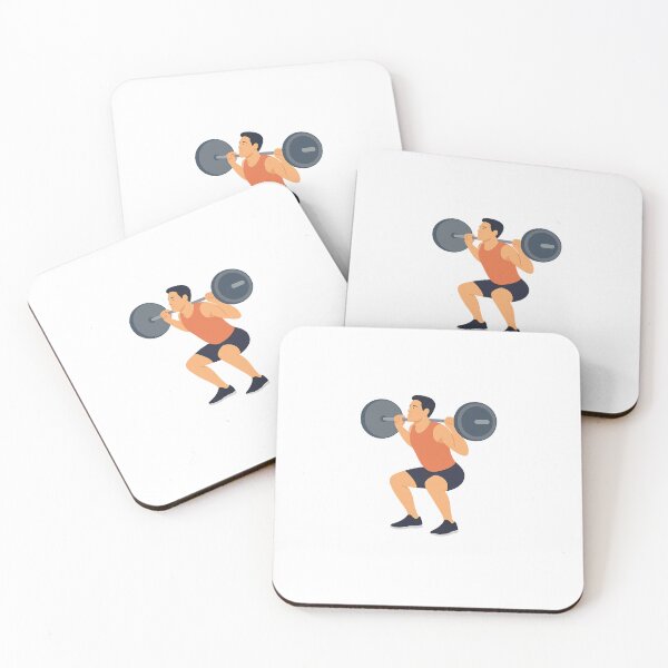 Item preview, Barbell Squat Workout Illustration designed and sold by Fitnessandyoga.