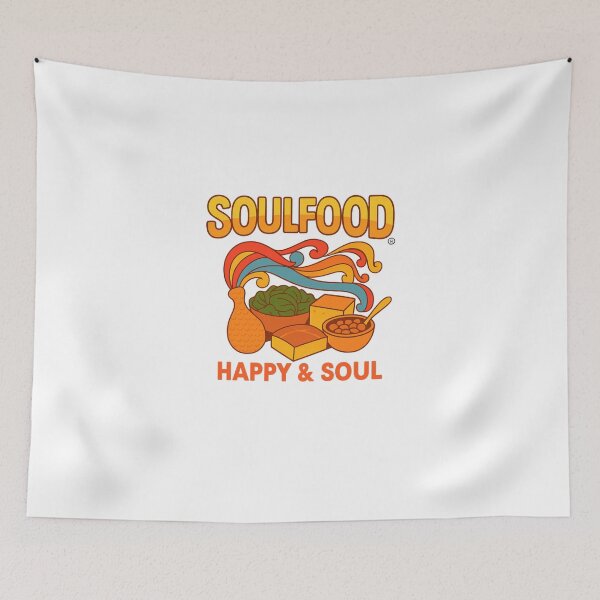 Item preview, Soulfood Happy & Soul – Retro Funky Vintage 70s Food Art designed and sold by Fleetwood1994.