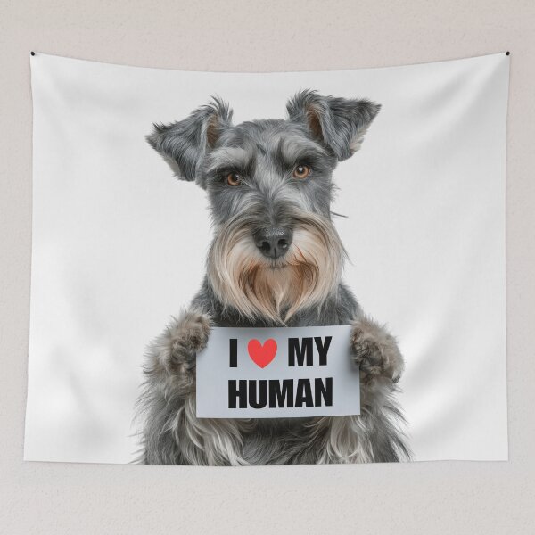 Item preview, Cute Cesky Terrier dog with Signboard I love my Human  designed and sold by LazyOwlStore.
