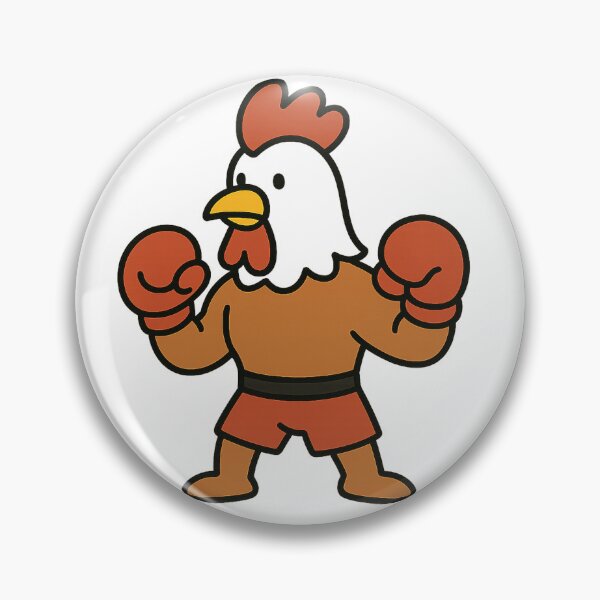 Item preview, Rooster Boxer – Fierce Fantasy Creature Sticker, Mug, Tee designed and sold by Lin's Art Lab.