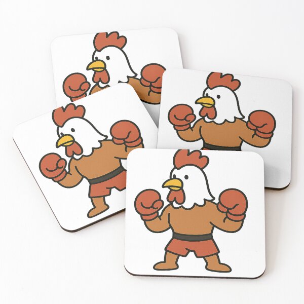 Item preview, Rooster Boxer – Fierce Fantasy Creature Sticker, Mug, Tee designed and sold by Lin's Art Lab.