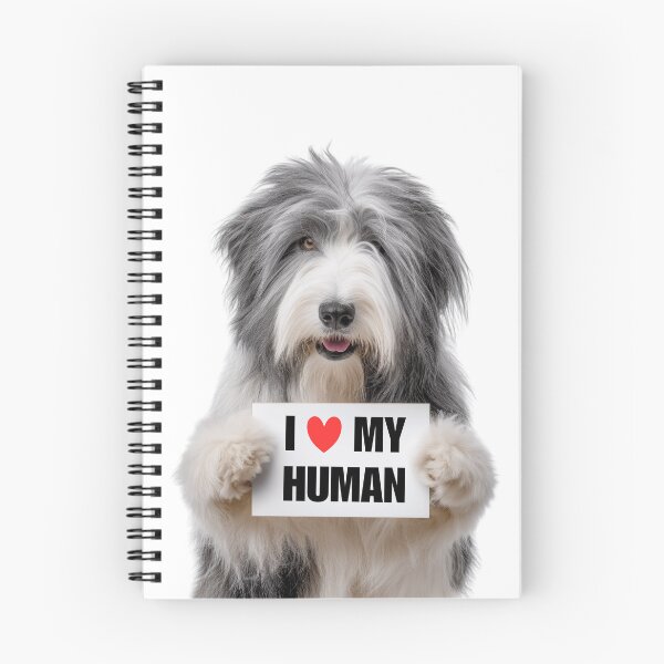 Item preview, Cute Polish Lowland Sheepdog with Signboard I love my Human  designed and sold by LazyOwlStore.