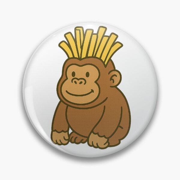Item preview, French Fry Gorilla – Funky Fantasy Creature Sticker, Mug, Tee designed and sold by Lin's Art Lab.