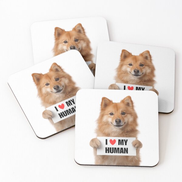 Item preview, Cute Finnish Spitz dog with Signboard I love my Human  designed and sold by LazyOwlStore.