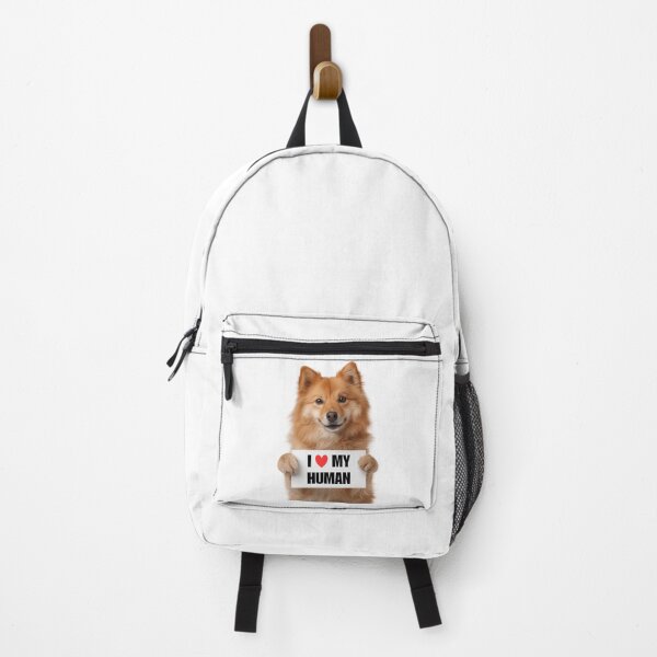 Item preview, Cute Finnish Spitz dog with Signboard I love my Human designed and sold by LazyOwlStore.