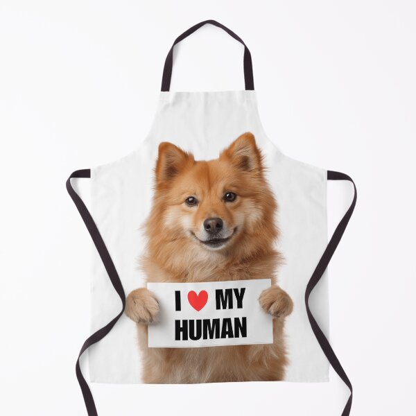 Item preview, Cute Finnish Spitz dog with Signboard I love my Human designed and sold by LazyOwlStore.