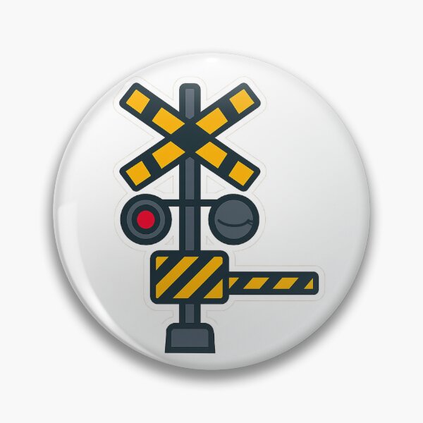 Item preview, Japanese Railroad Crossing (Fumikiri) Sticker – Train Fan Design designed and sold by Dark-eyed-Junco.
