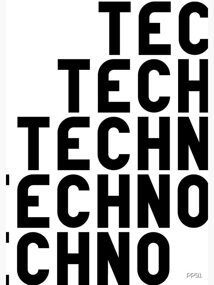 "Techno music logo pattern sticker design" Spiral Notebook for Sale by