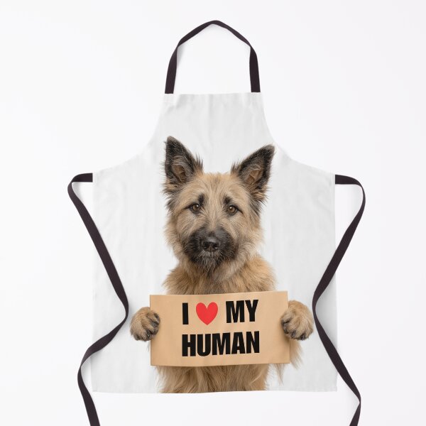 Item preview, Cute Belgian Laekenois dog with Signboard I love my Human designed and sold by LazyOwlStore.