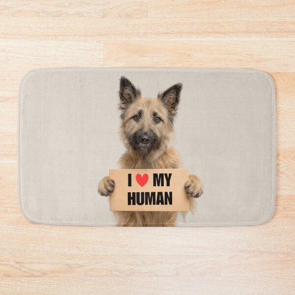 Item preview, Cute Belgian Laekenois dog with Signboard I love my Human  designed and sold by LazyOwlStore.