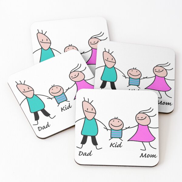 Item preview, Happy family stick figures  designed and sold by jaquelinemaelt.